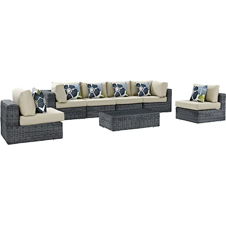 Outdoor 7 Piece Sectional Set