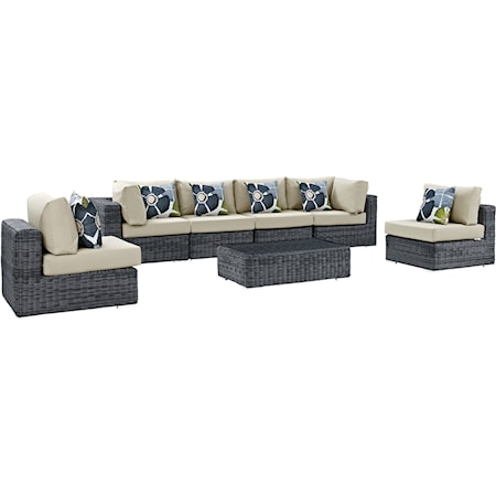 Outdoor 7 Piece Sectional Set