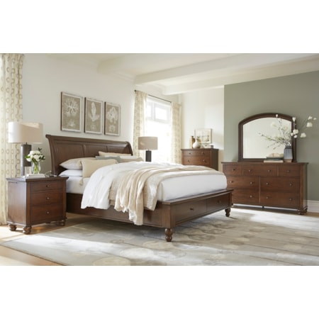 Queen Storage Sleigh Bed