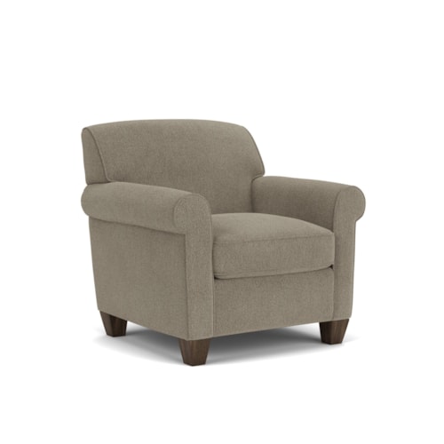 Transitional Accent Chair with Tapered Legs