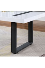Furniture of America Eimear Contemporary End Table with Two-Tone Finish