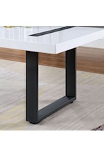 FUSA Eimear Contemporary End Table with Two-Tone Finish