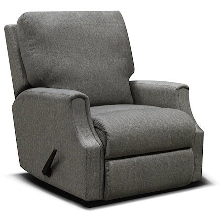Casual Minimum Proximity Recliner with Scoop Arms