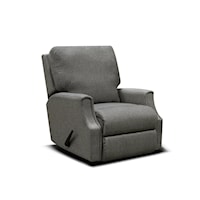 Casual Rocker Recliner with Scoop Arms