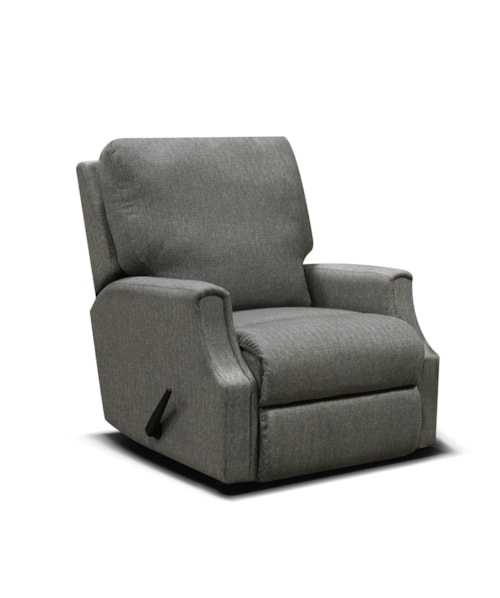 Casual Rocker Recliner with Scoop Arms
