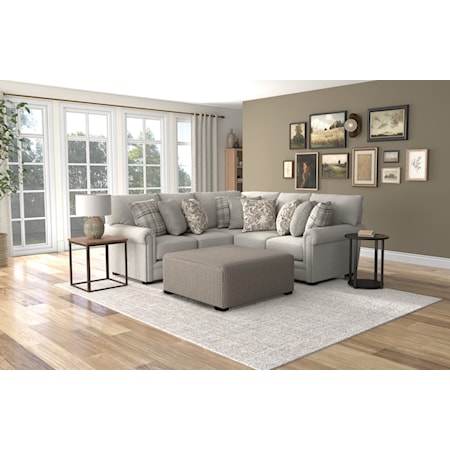 3-Piece Sectional Sofa with Ottoman