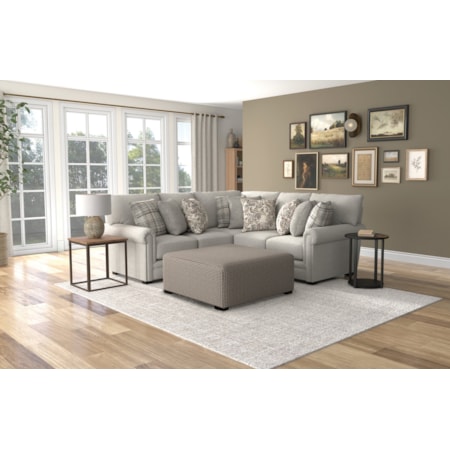 3-Piece Sectional Sofa with Ottoman