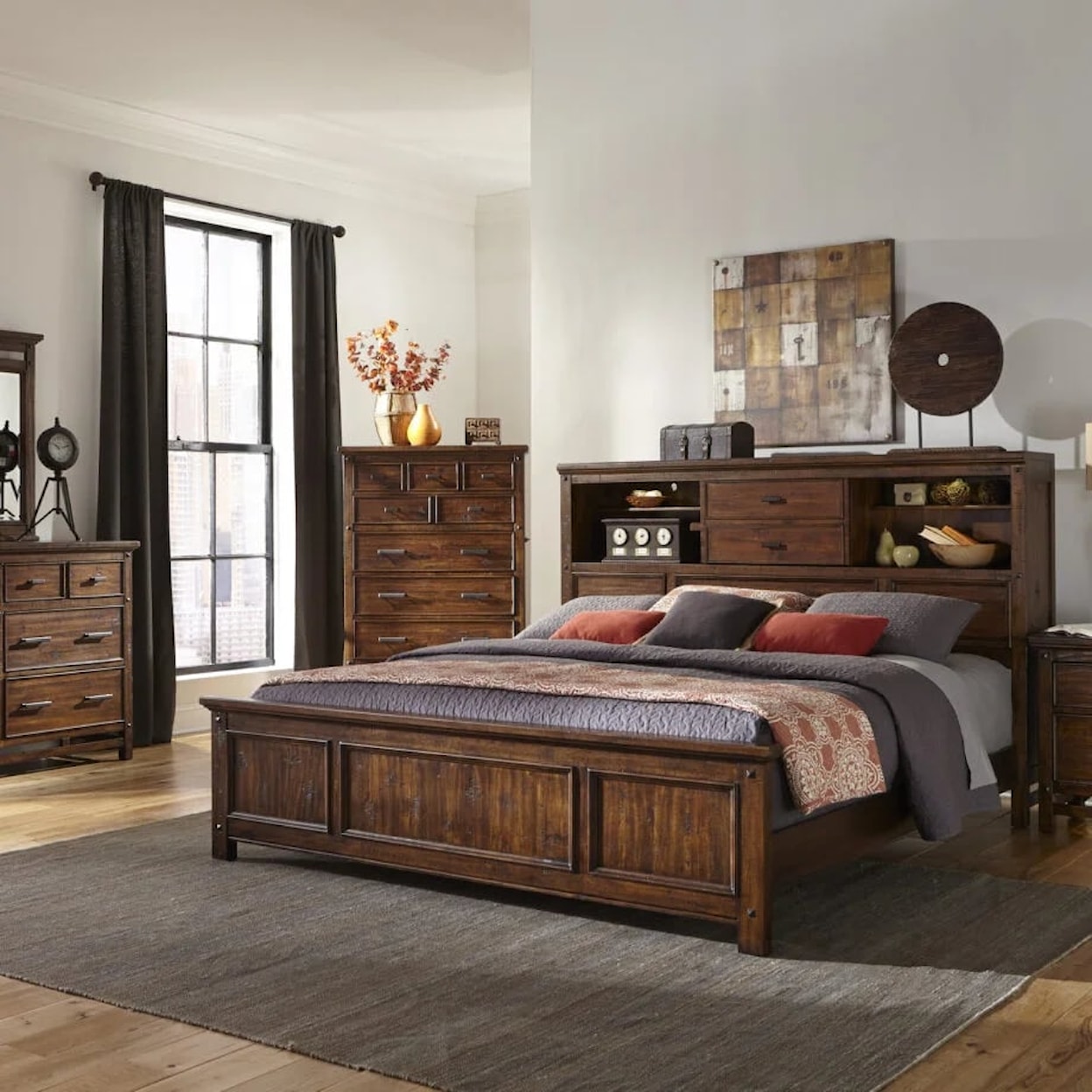 Intercon Wolf Creek 5-Drawer Bedroom Chest with Door