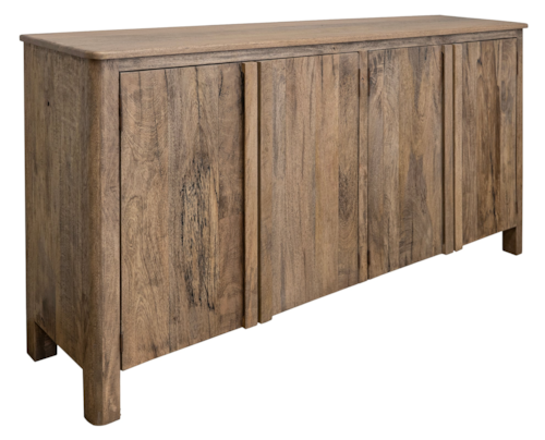 Modern Rustic 4-Door Console with Magnetic Catches