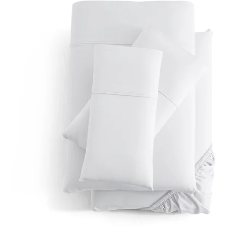 King White Rayon Sheet Set