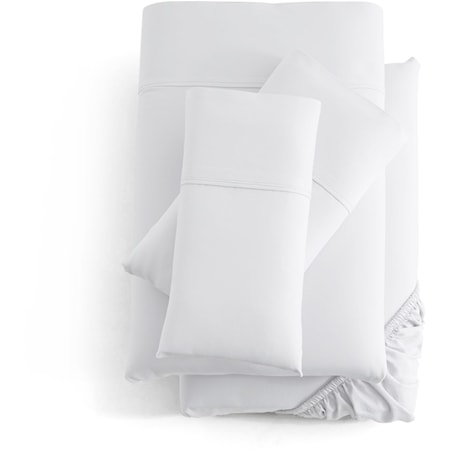 King White Rayon Sheet Set