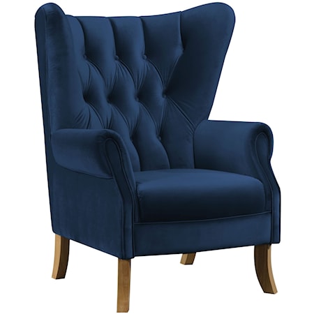 Wing Back Tufted Accent Chair