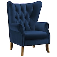 Wing Back Tufted Accent Chair