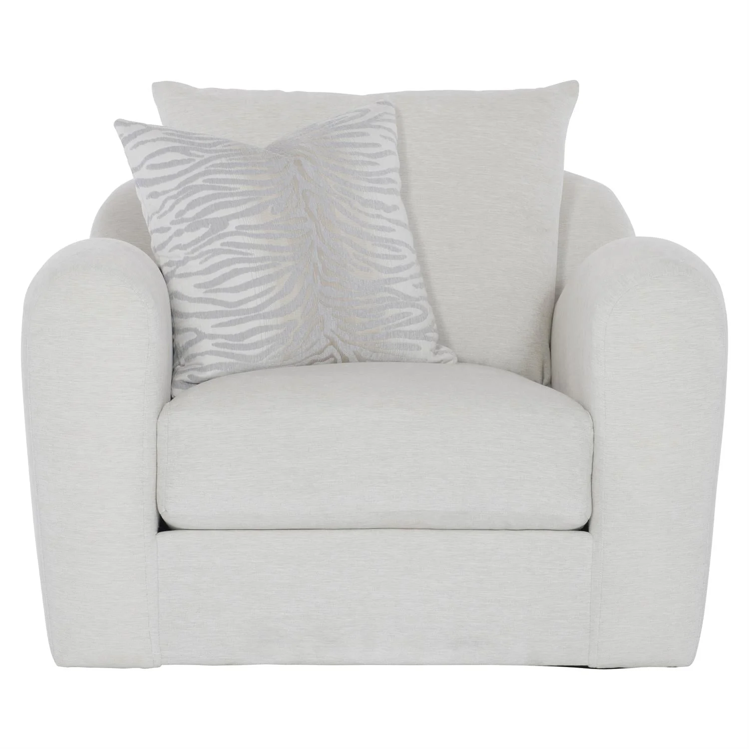 Bernhardt Plush P1052s Asher Fabric Swivel Chair 