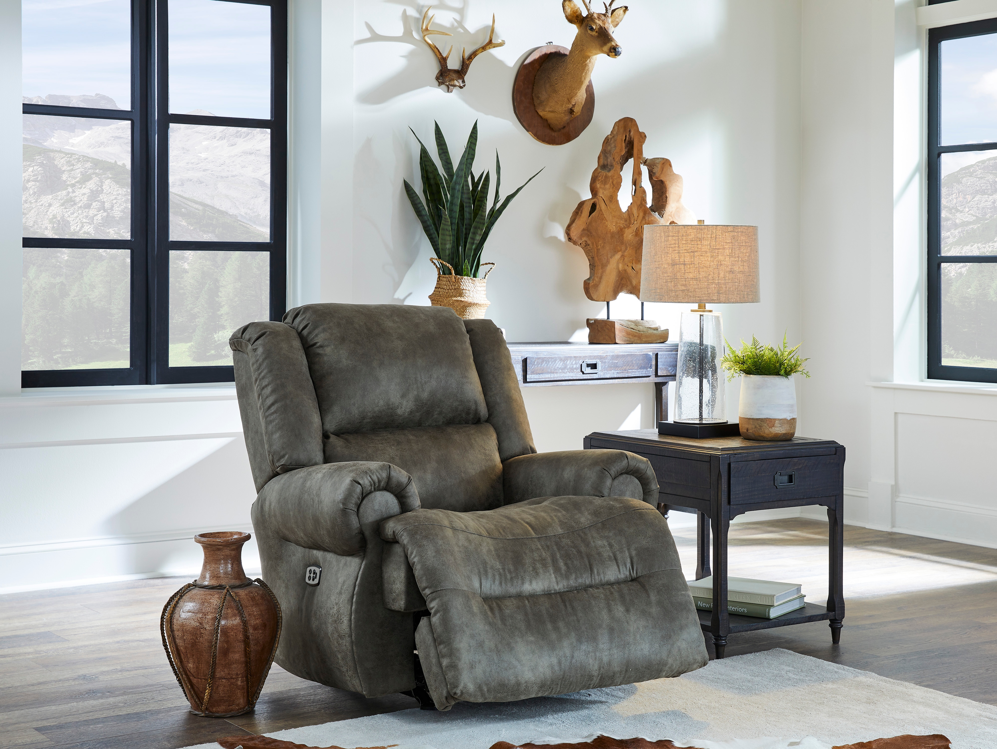 Best Home Furnishings Field & Stream Wall-Safe Power Recliner