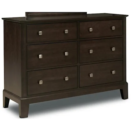 Contemporary 6-Drawer Double Dresser