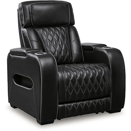 Power Recliner with Adj Headrest