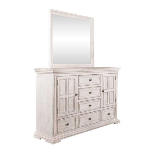 Relaxed Vintage Dresser and Mirror Set