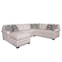 Transitional Three-Piece Chaise Sectional