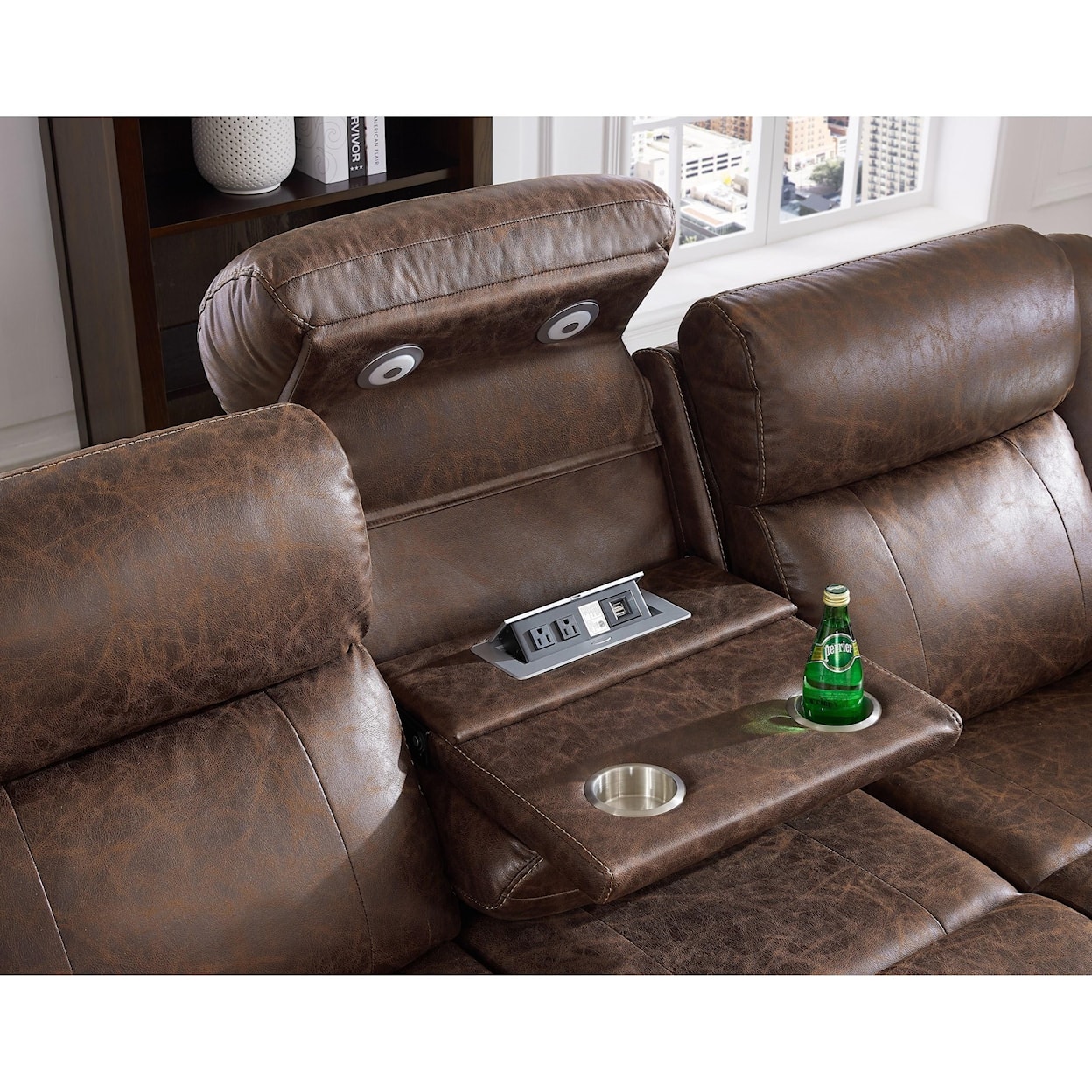 New Classic Atticus Power Dual Recliner Sofa