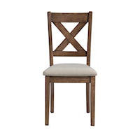 Farmhouse Upholstered X Back Dining Chair
