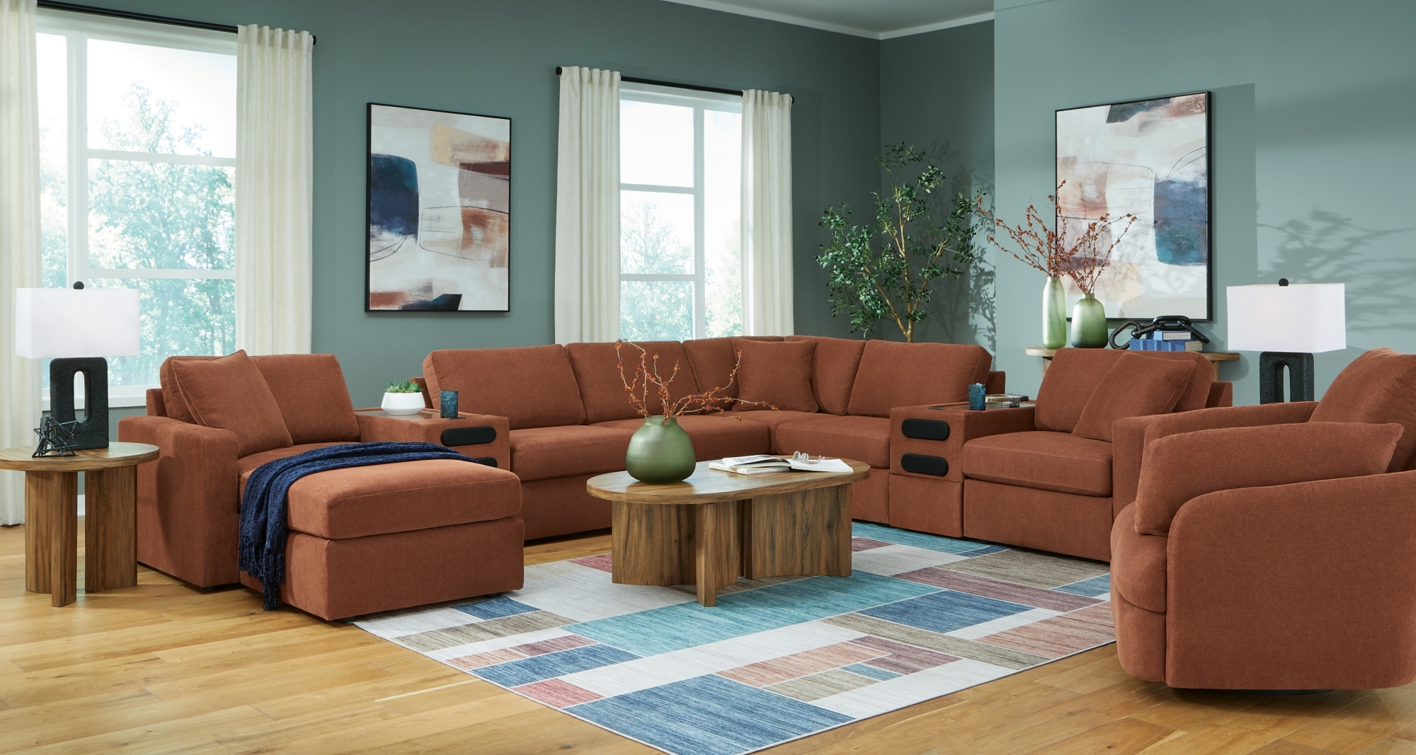 Signature Design by Ashley Modmax 8-Piece Sectional And 2 Ottomans