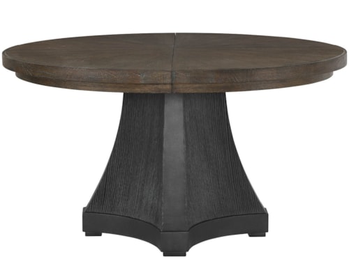 Transitional Round Dining Table with 18" Leaf