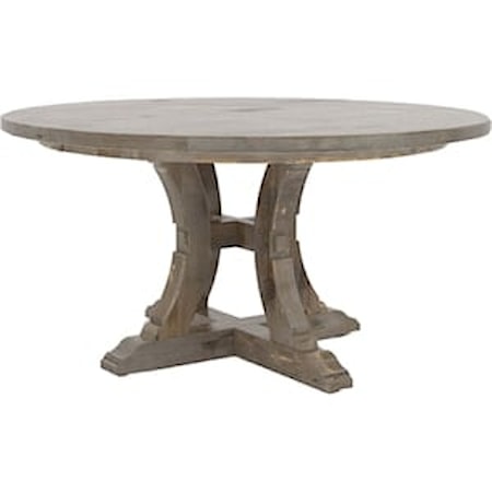 Round wood table