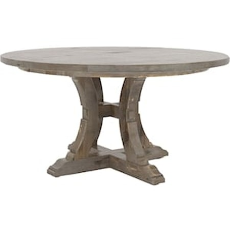 Round wood table
