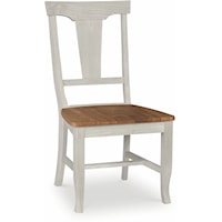 Farmhouse Panelback Chair in Hickory & Shell