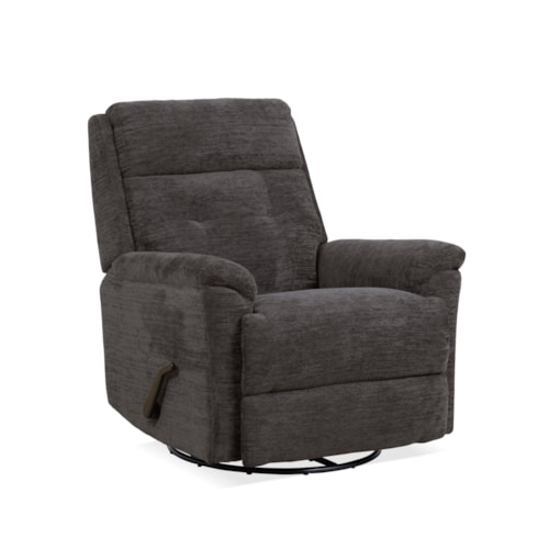Sophisticated Swivel Gliding Recliner with Removable Back