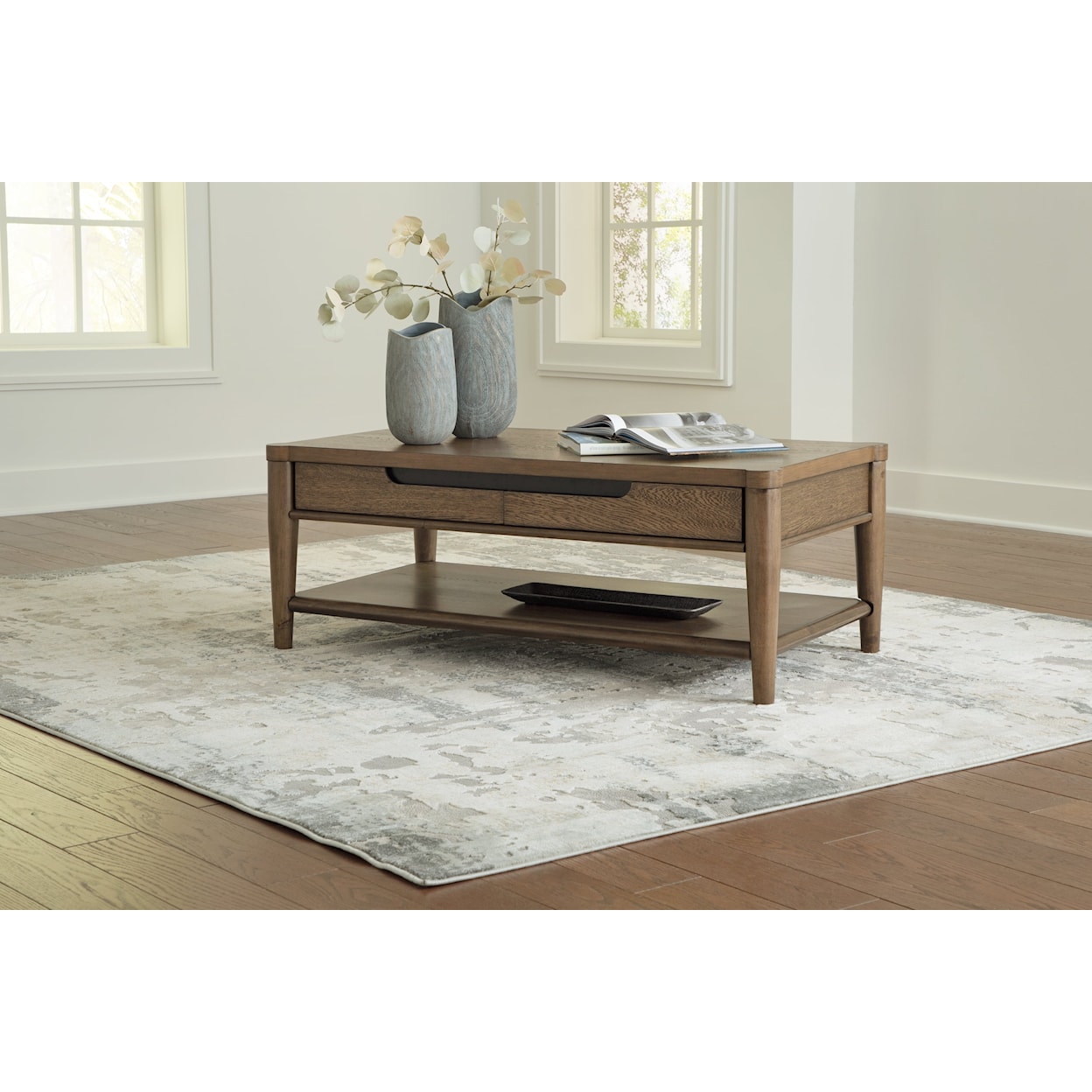 Ashley Furniture Signature Design Roanhowe Coffee Table and 2 End Tables