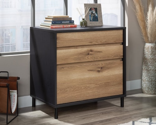Rustic Three-Drawer Lateral File Cabinet