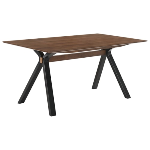 Mid-Century Modern Dining Table with Trestle Legs
