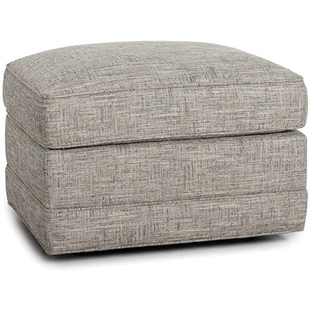 Transitional Accent Ottoman with Casters