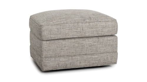 Transitional Accent Ottoman with Casters