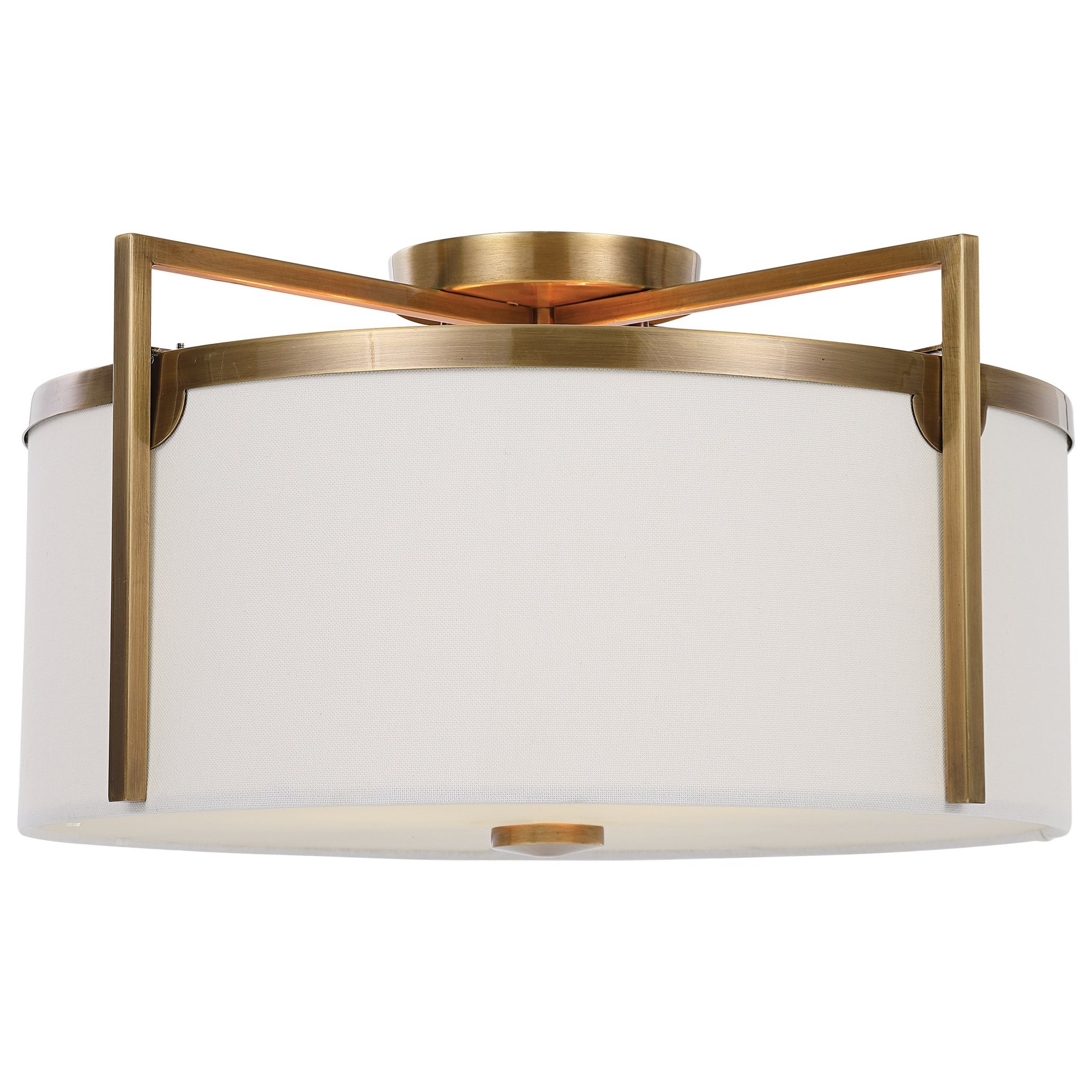 Colfax Brass 3 Light Semi Flush