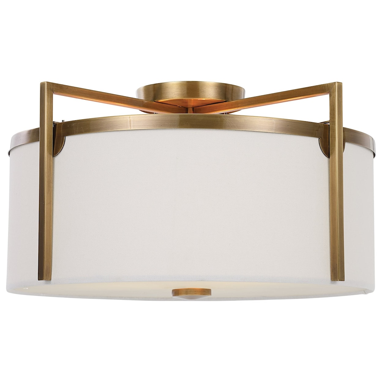 Uttermost Lighting Fixtures - Pendant Lights Colfax Brass 3 Light Semi Flush