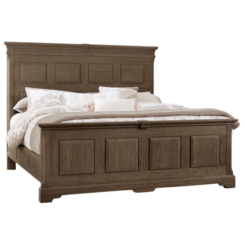 Traditional King Mansion Bed with Decorative Side Rails