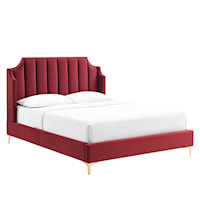 Performance Velvet Queen Platform Bed