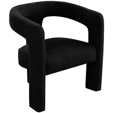 Scout Dining/Accent Chair In Black Boucle Fabric
