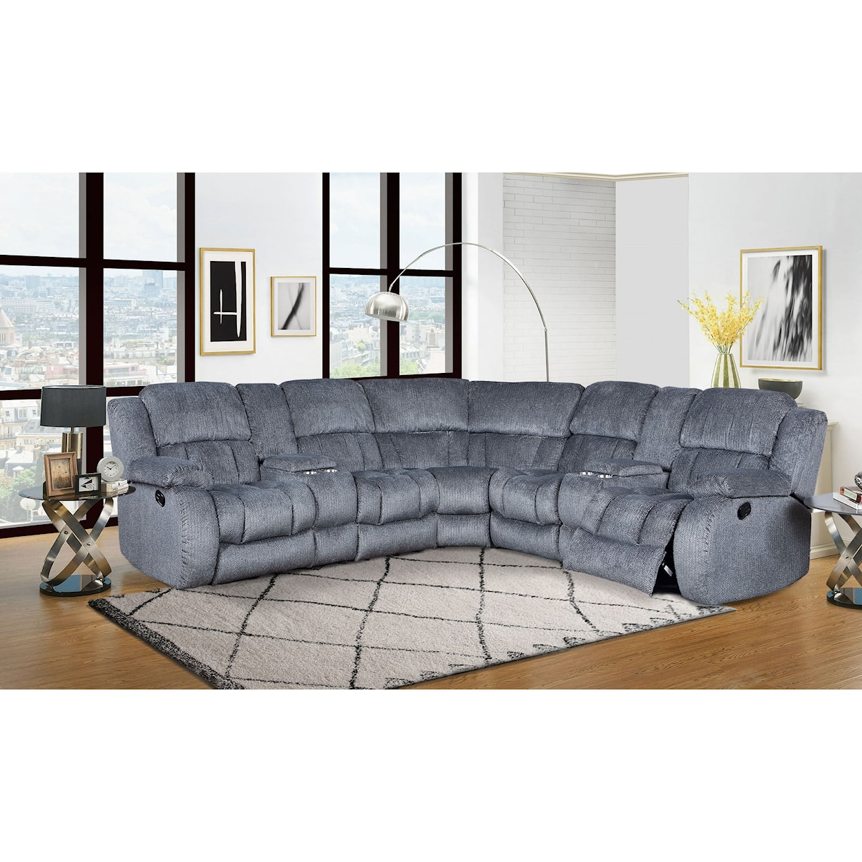 Global Furniture U250 Sectional Sofa