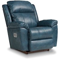 Casual Power Rocking Recliner with Power Headrest