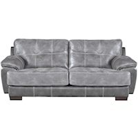 Casual Two Seat Sofa with Exposed Wood Feet