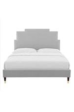 Modway Lindsey Performance Velvet Queen Platform Bed