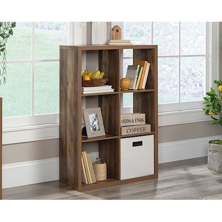 Transitional 6-Cube Organizer Storage Bookcase