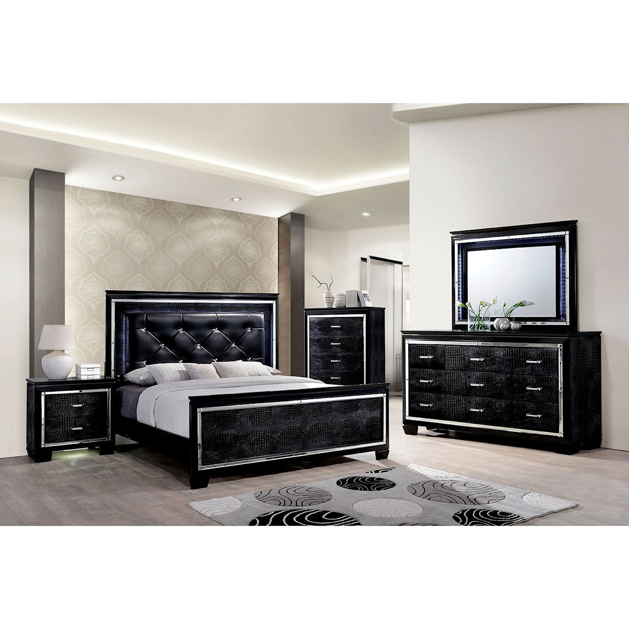 Furniture of America Bellanova 5 Piece Queen Bedroom Set