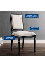 Modway Court French Vintage Performance Velvet Dining Side Chair