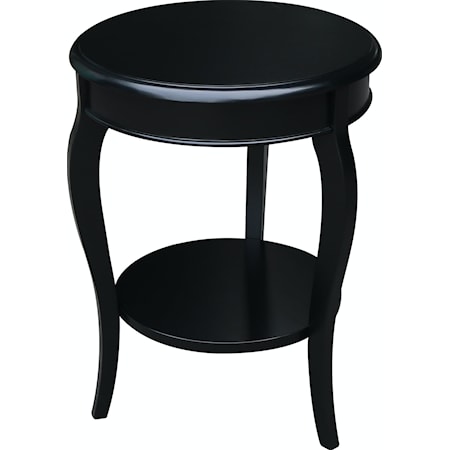 Contemporary Accent Table with Open Shelf