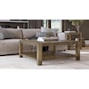 Modus International Canyon Washed Grey Solid Wood Square Coffee Table